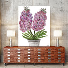 Summer Bloom - Pink -13 by Lori Dubois on GIANT ART - pink floral pot