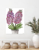 Summer Bloom - Pink -13 by Lori Dubois on GIANT ART - pink floral pot