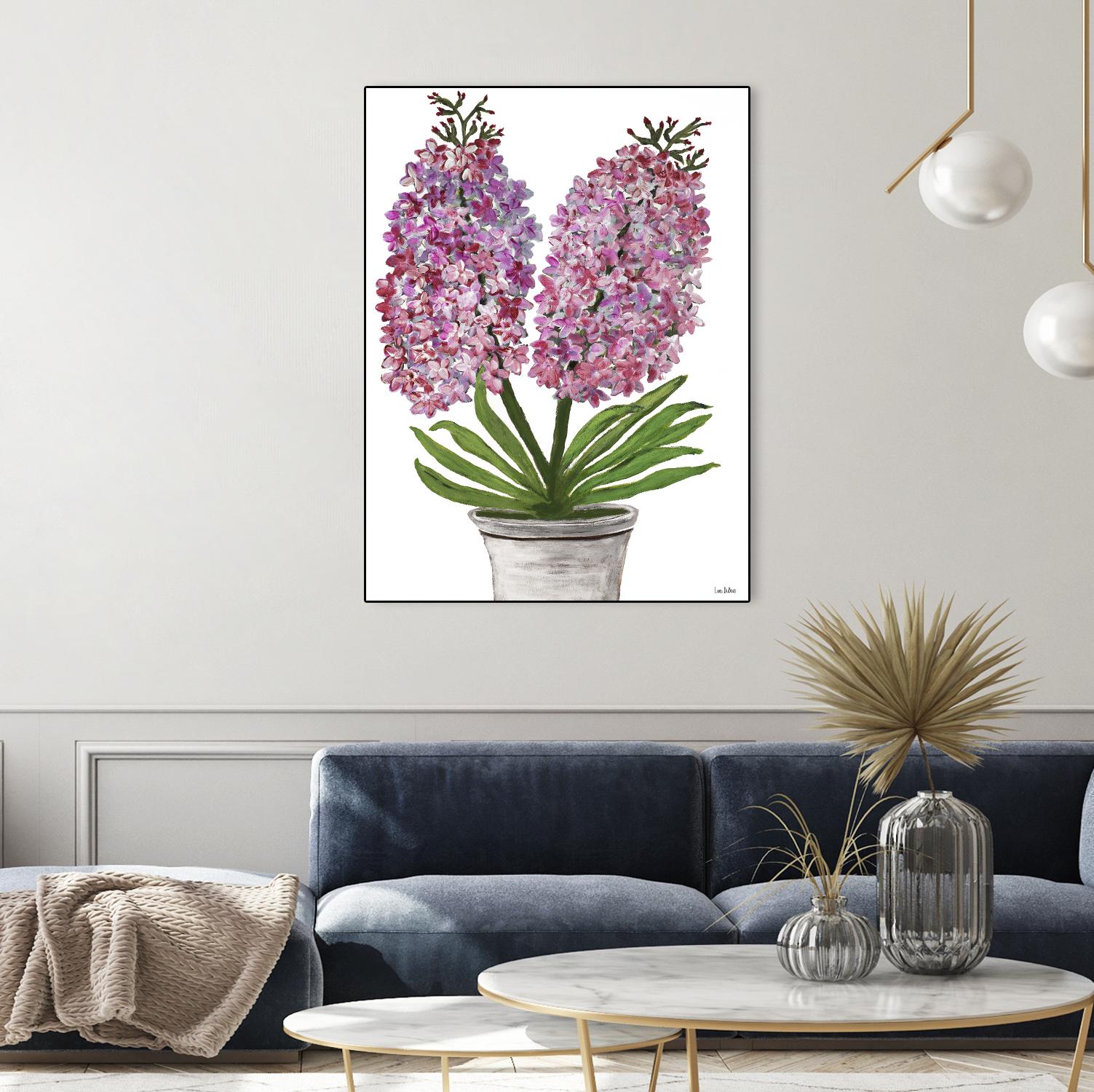 Summer Bloom - Pink -13 by Lori Dubois on GIANT ART - pink floral pot