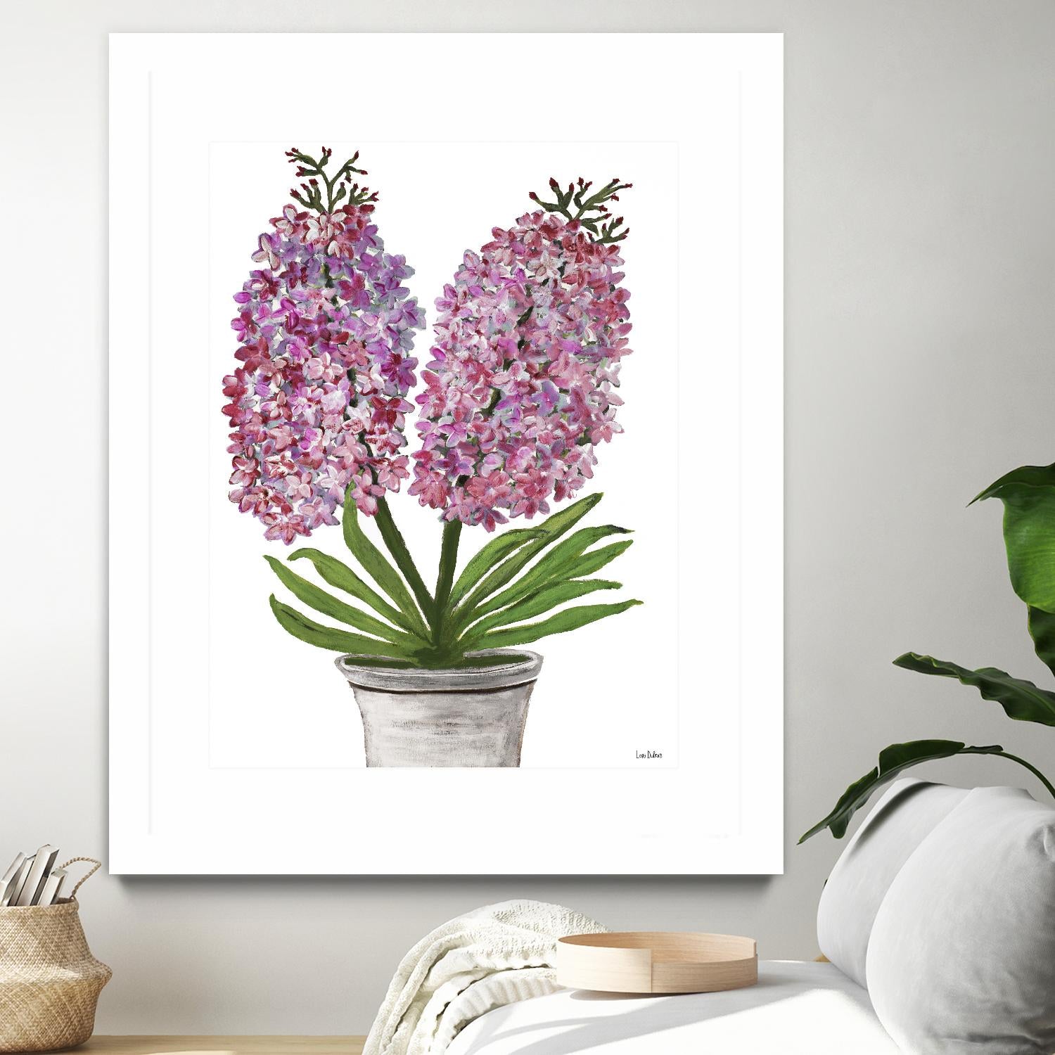 Summer Bloom - Pink -13 by Lori Dubois on GIANT ART - pink floral pot