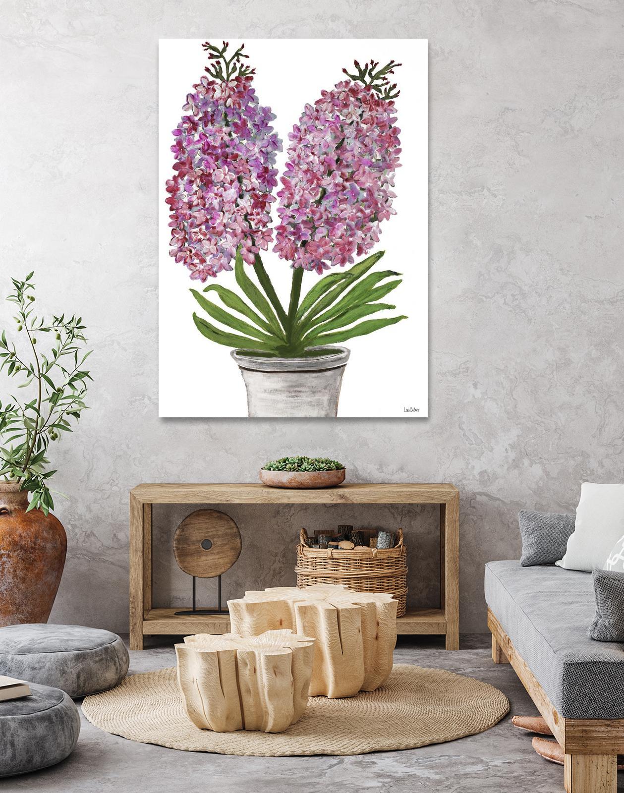 Summer Bloom - Pink -13 by Lori Dubois on GIANT ART - pink floral pot