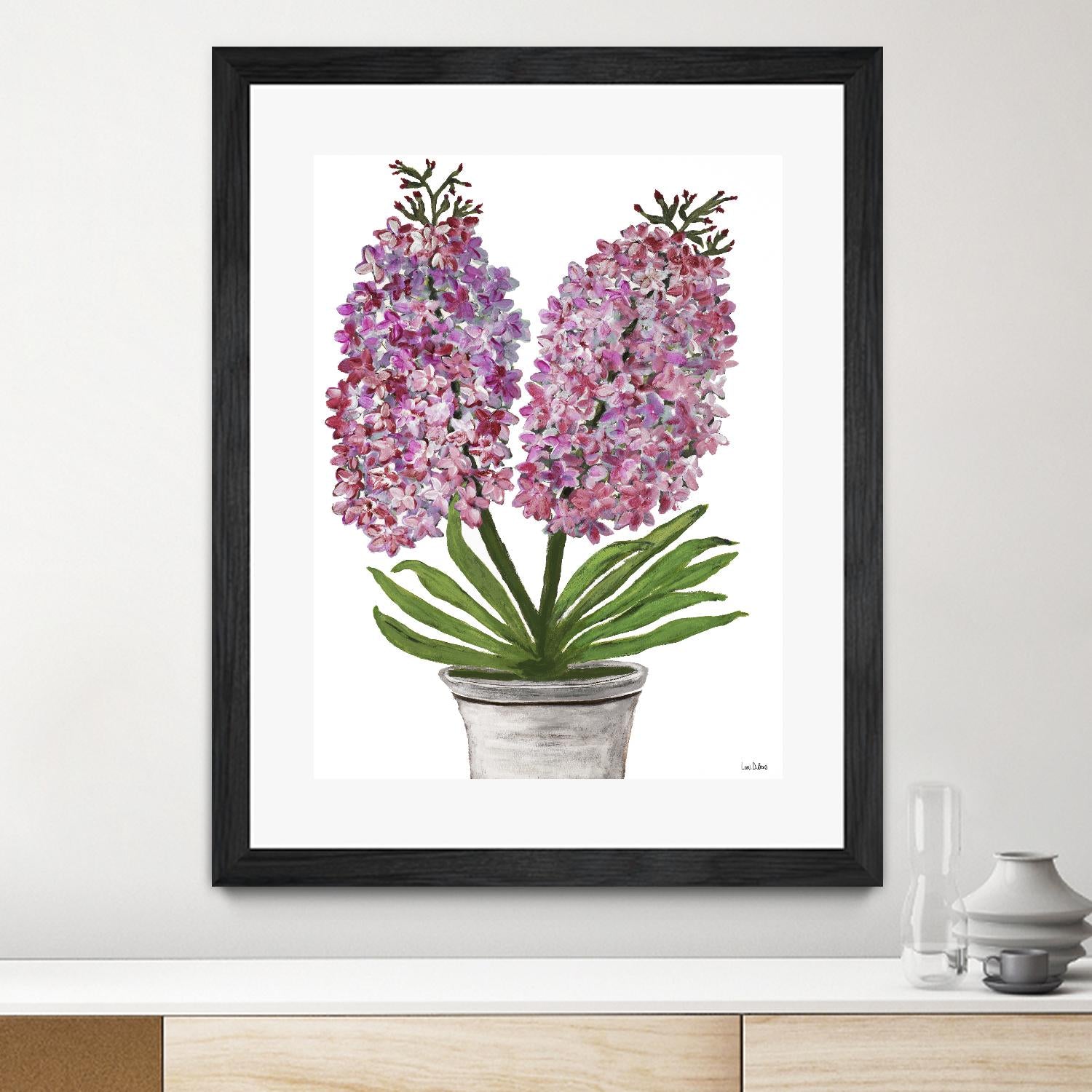 Summer Bloom - Pink -13 by Lori Dubois on GIANT ART - pink floral pot