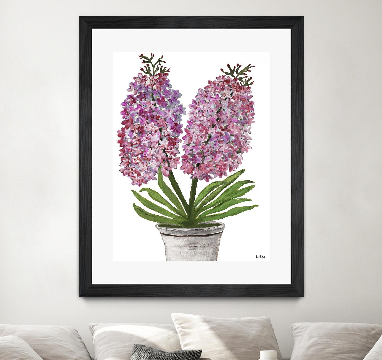 Summer Bloom - Pink -13 by Lori Dubois on GIANT ART - pink floral pot