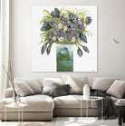 Garden Bouquet - Blue - 4 by Lori Dubois on GIANT ART - white floral bouquet