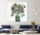 Garden Bouquet - Blue - 4 by Lori Dubois on GIANT ART - white floral bouquet