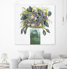 Garden Bouquet - Blue - 4 by Lori Dubois on GIANT ART - white floral bouquet