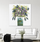 Garden Bouquet - Blue - 4 by Lori Dubois on GIANT ART - white floral bouquet
