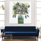 Garden Bouquet - Blue - 4 by Lori Dubois on GIANT ART - white floral bouquet