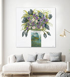 Garden Bouquet - Blue - 4 by Lori Dubois on GIANT ART - white floral bouquet