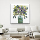 Garden Bouquet - Blue - 4 by Lori Dubois on GIANT ART - white floral bouquet