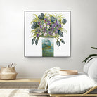 Garden Bouquet - Blue - 4 by Lori Dubois on GIANT ART - white floral bouquet