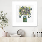 Garden Bouquet - Blue - 4 by Lori Dubois on GIANT ART - white floral bouquet