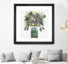 Garden Bouquet - Blue - 4 by Lori Dubois on GIANT ART - white floral bouquet