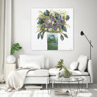 Garden Bouquet - Blue - 4 by Lori Dubois on GIANT ART - white floral bouquet