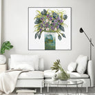 Garden Bouquet - Blue - 4 by Lori Dubois on GIANT ART - white floral bouquet
