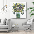 Garden Bouquet - Blue - 4 by Lori Dubois on GIANT ART - white floral bouquet