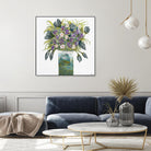 Garden Bouquet - Blue - 4 by Lori Dubois on GIANT ART - white floral bouquet
