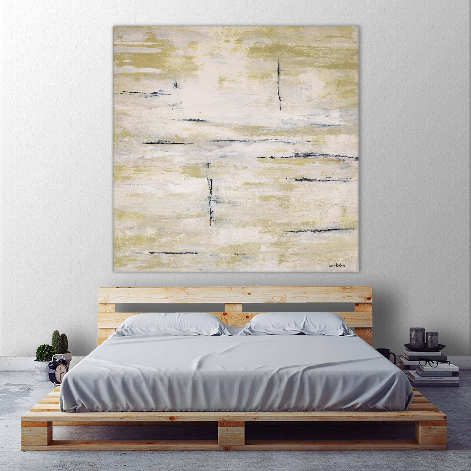 RainWater - Beige by Lori Dubois on GIANT ART - beige abstract ton sur ton