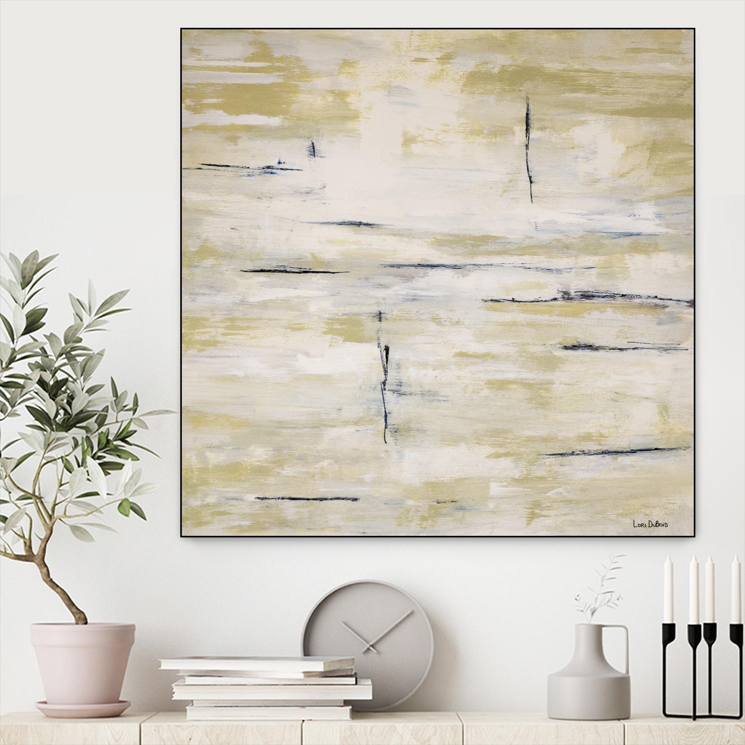 RainWater - Beige by Lori Dubois on GIANT ART - beige abstract ton sur ton