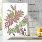 Mimosa - Magenta - 13 by Lori Dubois on GIANT ART - pink botanical leaves