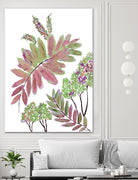 Mimosa - Magenta - 13 by Lori Dubois on GIANT ART - pink botanical leaves
