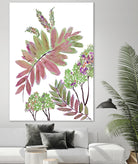 Mimosa - Magenta - 13 by Lori Dubois on GIANT ART - pink botanical leaves