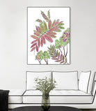 Mimosa - Magenta - 13 by Lori Dubois on GIANT ART - pink botanical leaves