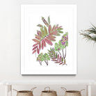 Mimosa - Magenta - 13 by Lori Dubois on GIANT ART - pink botanical leaves