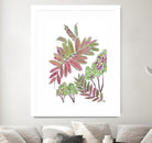 Mimosa - Magenta - 13 by Lori Dubois on GIANT ART - pink botanical leaves