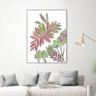 Mimosa - Magenta - 13 by Lori Dubois on GIANT ART - pink botanical leaves