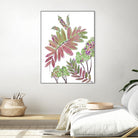 Mimosa - Magenta - 13 by Lori Dubois on GIANT ART - pink botanical leaves