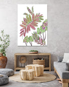 Mimosa - Magenta - 13 by Lori Dubois on GIANT ART - pink botanical leaves