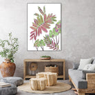 Mimosa - Magenta - 13 by Lori Dubois on GIANT ART - pink botanical leaves