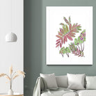 Mimosa - Magenta - 13 by Lori Dubois on GIANT ART - pink botanical leaves