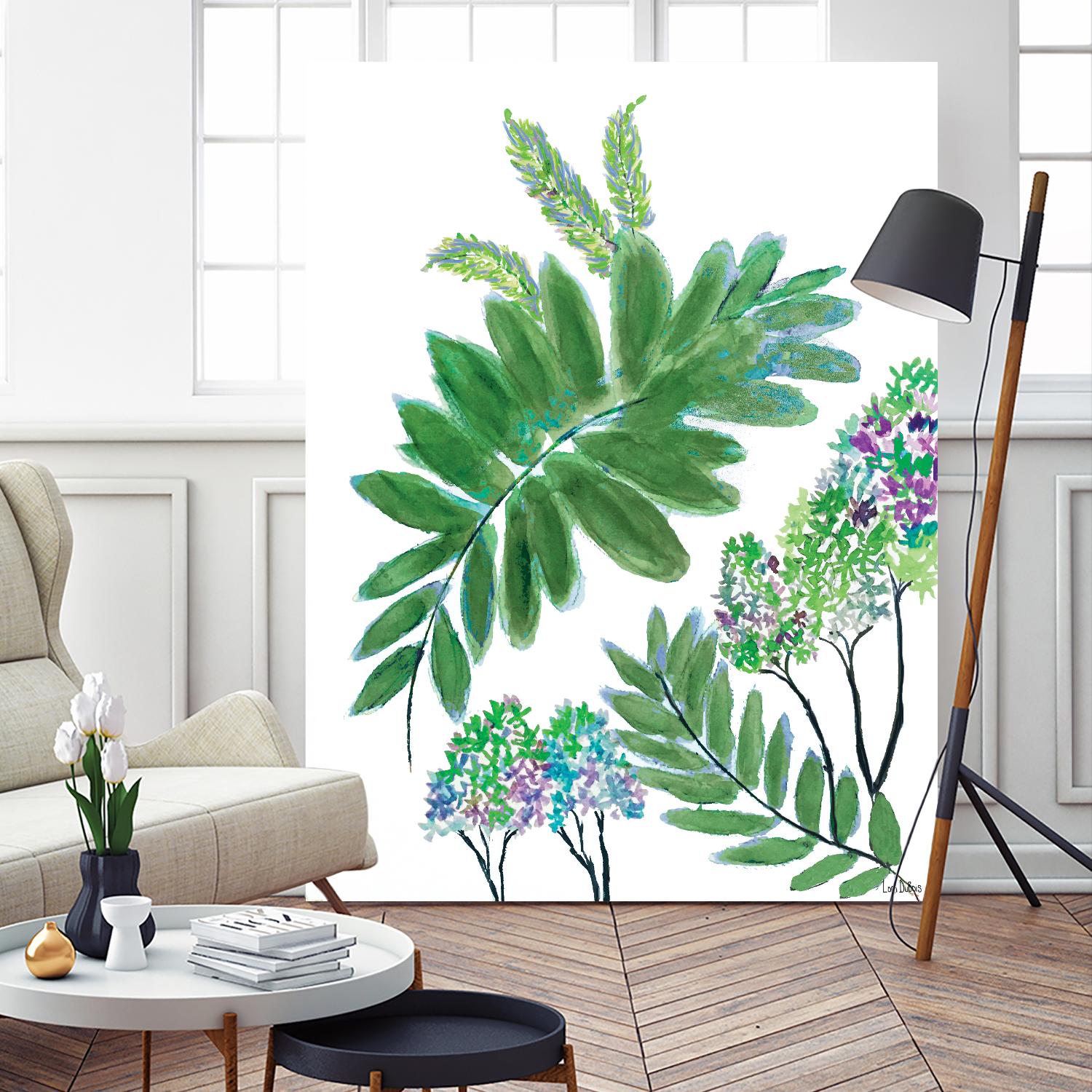 Mimosa - Moss - 15 by Lori Dubois on GIANT ART - green botanical leaves