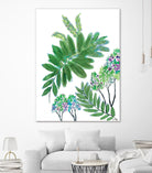 Mimosa - Moss - 15 by Lori Dubois on GIANT ART - green botanical leaves