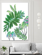 Mimosa - Moss - 15 by Lori Dubois on GIANT ART - green botanical leaves