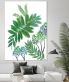 Mimosa - Moss - 15 by Lori Dubois on GIANT ART - green botanical leaves