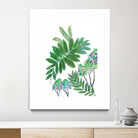 Mimosa - Moss - 15 by Lori Dubois on GIANT ART - green botanical leaves
