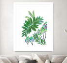Mimosa - Moss - 15 by Lori Dubois on GIANT ART - green botanical leaves