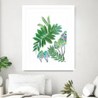 Mimosa - Moss - 15 by Lori Dubois on GIANT ART - green botanical leaves