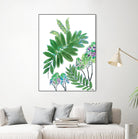 Mimosa - Moss - 15 by Lori Dubois on GIANT ART - green botanical leaves