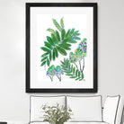 Mimosa - Moss - 15 by Lori Dubois on GIANT ART - green botanical leaves