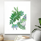 Mimosa - Moss - 15 by Lori Dubois on GIANT ART - green botanical leaves