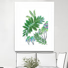 Mimosa - Moss - 15 by Lori Dubois on GIANT ART - green botanical leaves