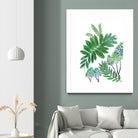 Mimosa - Moss - 15 by Lori Dubois on GIANT ART - green botanical leaves
