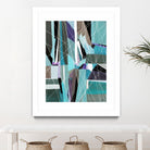 AquaGlass by Lori Dubois on GIANT ART - green linear aqua