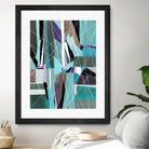 AquaGlass by Lori Dubois on GIANT ART - green linear aqua