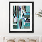 AquaGlass by Lori Dubois on GIANT ART - green linear aqua