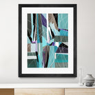 AquaGlass by Lori Dubois on GIANT ART - green linear aqua